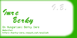 imre berky business card